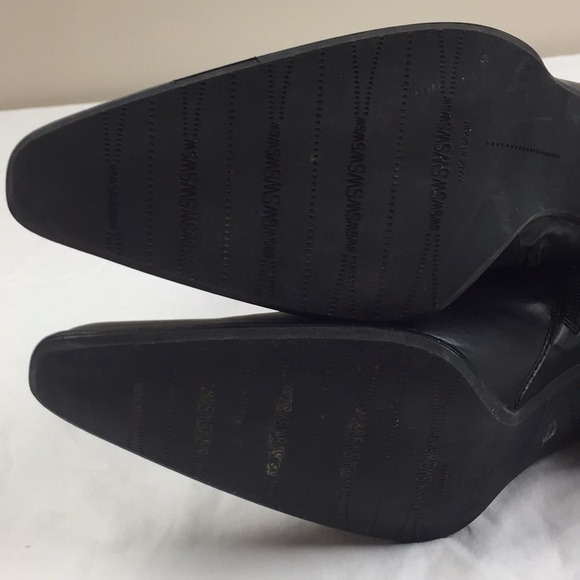 Stuart Weitzman Knee High Black Leather Winter Boots 3.5” Heel Full Zipup EUC - Picture 3 of 9